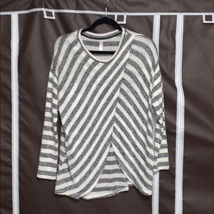 Gray striped long sleeve